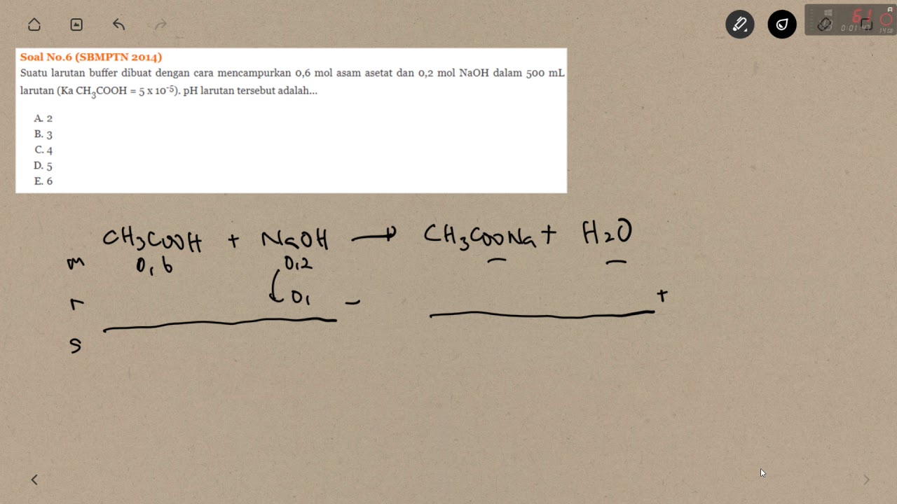 Untuk membuat larutan penyangga yang mempunyai ph 4 ke dalam 100 ml larutan ch3cooh