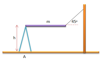 Sebuah batang homogen ab dengan panjang 40 cm dan berat 10 newton