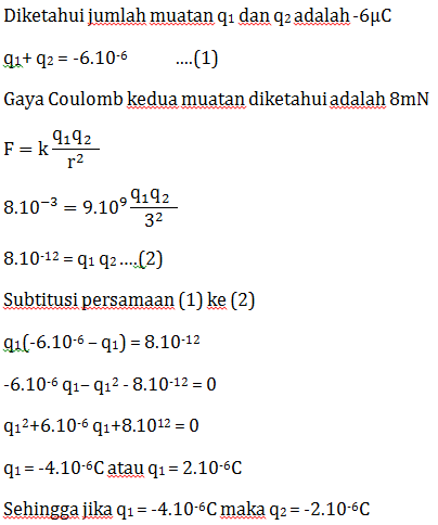 Contoh soal listrik statis