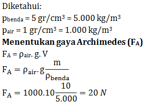 Rangkuman Contoh Soal Pembahasan Fluida Statis